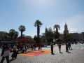 Plaza de Armas en fête pour la grande messe du soir