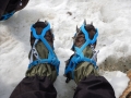 Excursion sur le glacier Los Exploradores - On chausse les crampons