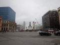 Plaza Sotomayor sur "El Plan", le quartier plat, en bord de mer, construit artificiellement