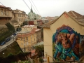 Fresque murale de Daniel, artiste chilien originaire de l'île de Chiloé