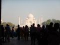 La foule au Taj Mahal, en fin de matinée