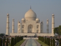 La foule au Taj Mahal en fin d'après-midi
