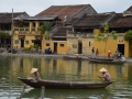 Vue sur le quartier touristique (remarquez les chapeaux typiquement Vietnamiens)