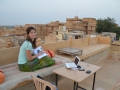 Pause sur le rooftop de l'hôtel