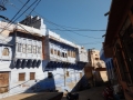 Un paté de maisons bleues