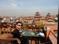Patan - Durbar Square, Repas en terrasse