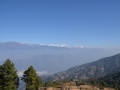 Kakani - Vue sur l'Himalaya, 6 somments à plus de 8000 m (Mont Everest à droite, dans la brume)