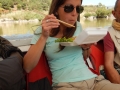 Vers Chiang Rai - Repas sur la pirogue
