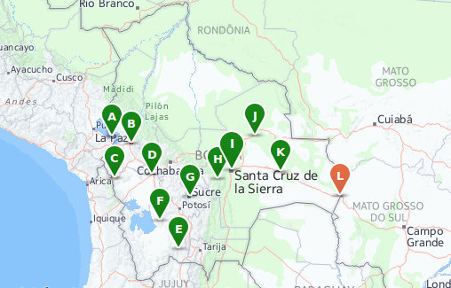 Bolivie map